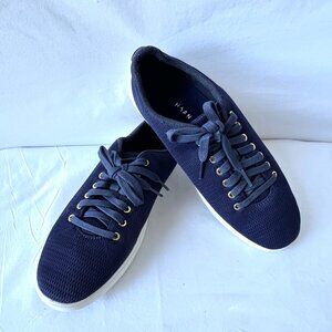 Cole Haan Grand.OS Navy Knit Lace Up Fashion Sneakers, W10504, Size 8, EC!